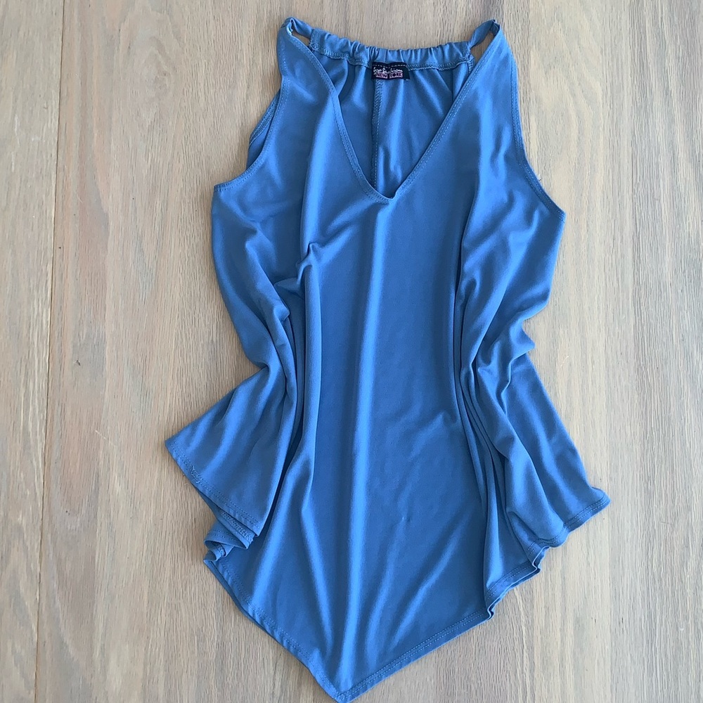 Top Fashion drawstring neckline swing top M.